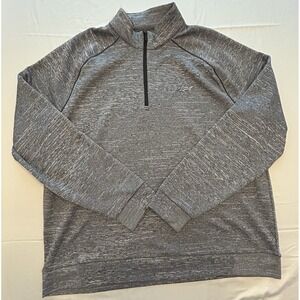 Greg Norman Mens Golf Quarter Zip Pullover Sweatshirt Grey/Black Men's XL